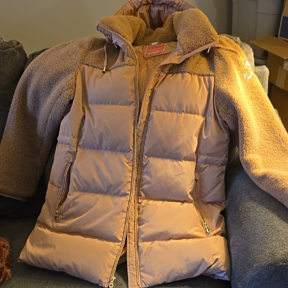 Women's Tan Puffer Jacket
